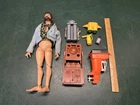 Vintage 1964 GI Joe Brown Flocked Hair & Scar 12" Figure w/ Accessories