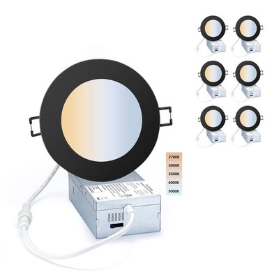 LED-Canless Downlight Recessed Lighting 4-inch - POPANU 5 CCT Adjustable Dimmabl