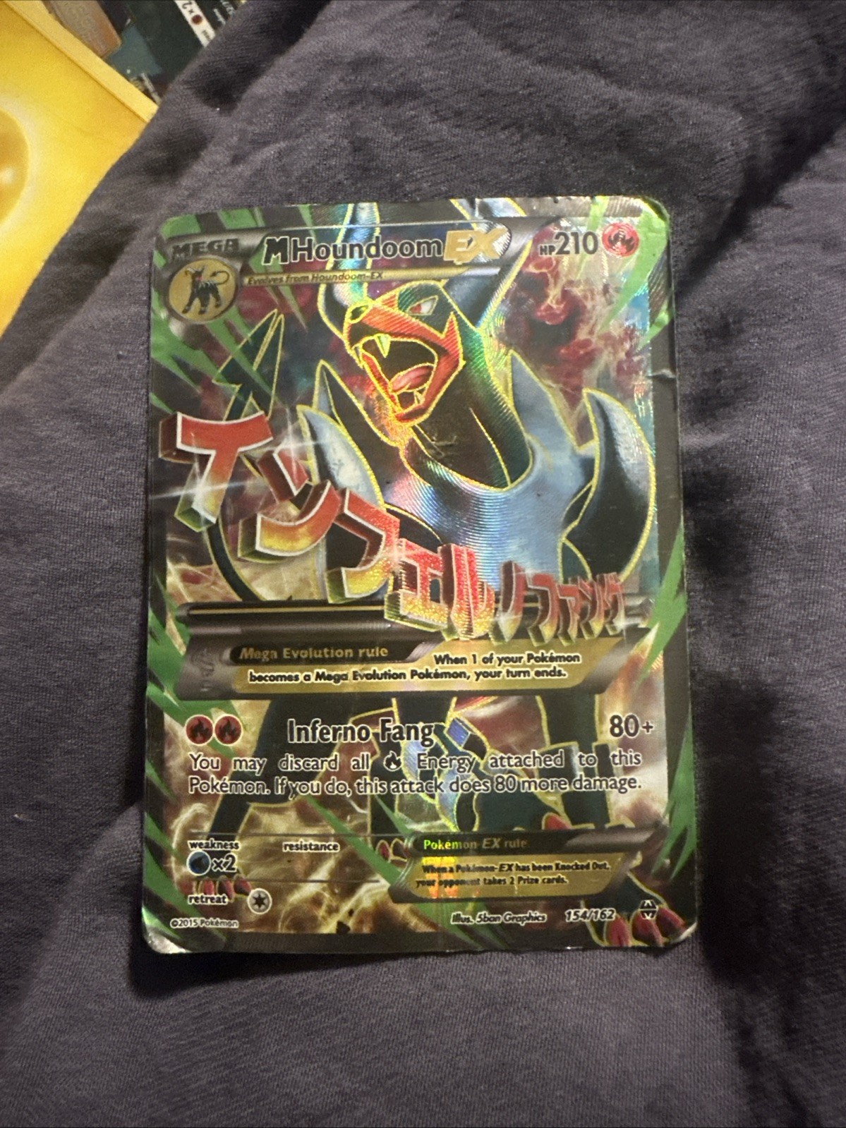 M Houndoom ex 154/162 Ultra Rare Holo Good Condition Breakthrough NM / MT !