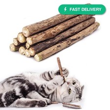 WoLover 10PCS Cat Catnip Sticks Natural Matatabi Silvervine Teeth Cleaning Chew