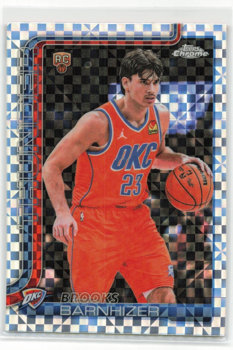 2025-26 Topps Chrome Update - Brooks Barnhizer #195 X-Fractor (RC)