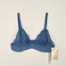 All.You. Lively Lace Bralette Womens Large Blue Soft Stretch Wireless