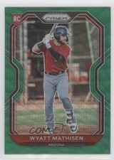 2021 Panini Prizm Green Wave Prizm Wyatt Mathisen #84 1s8