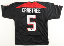 Michael Crabtree Texas Tech Signed Sewn Black Jersey-COA (Beckett)