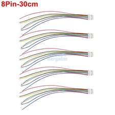 5pcs JST MX 1.25mm 8Pin Connector Plug Socket Female Male PCB 300mm 30cm Cable