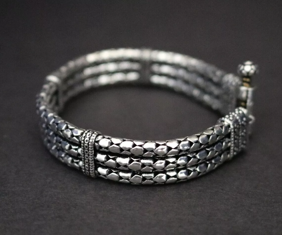 Oxidized 2024 silver bracelet