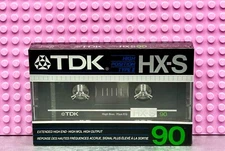 TDK  HX-S  90  1986 USA  TYPE II    BLANK CASSETTE TAPE (1) (SEALED)
