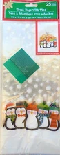 New CHRISTMAS CELLO PARTY GIFT BAGS 25 Count TREAT BAGS with Ties ~ Penguins