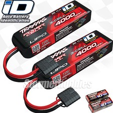 Traxxas 4000mah 3S 11.1V 25C LiPo Battery iD Connector  2 Packs 2849x