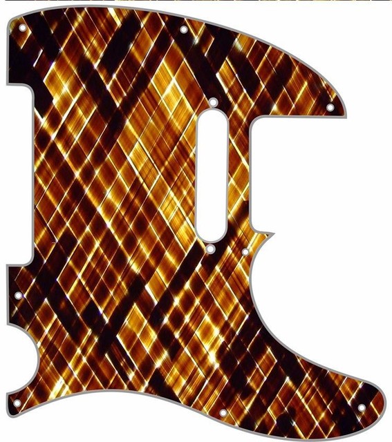 Telecaster Pickguard Custom Fender Tele 8 Hole Guitar Pick Guard Amber