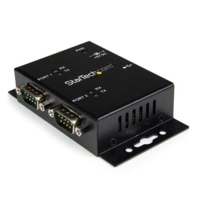 StarTech.com 2 Port USB auf Seriell RS232 Adapter - USB / DB9 Hub Wandmontagefäh