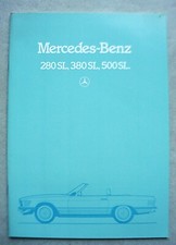 Brochure 1983 MERCEDES 280 380 500 SL   (  Catalogue Français )