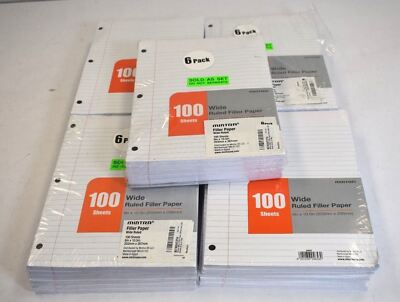 Mintra Office Filler Paper Wide Ruled 600 Sheets Each  04655 Bulk Lot of 30