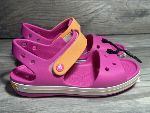 Crocs Crocband Pink Sandals Unisex Junior Kids size J3. Brand new with tags.