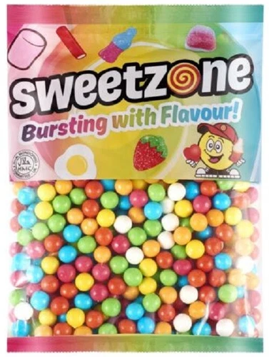 Halal Sweets Bubblegum Balls, Peach Rings, Fizzy Mix 1kg Bag Halal HMC Sweets