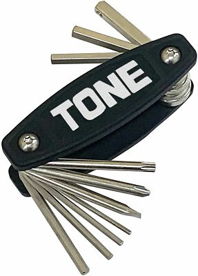 TONE FOLDING MULTI TOOL (HEX, TORX, PH, SLOTTED, 1/4'' DRIVE) CMT11 BICYCLE TOOL