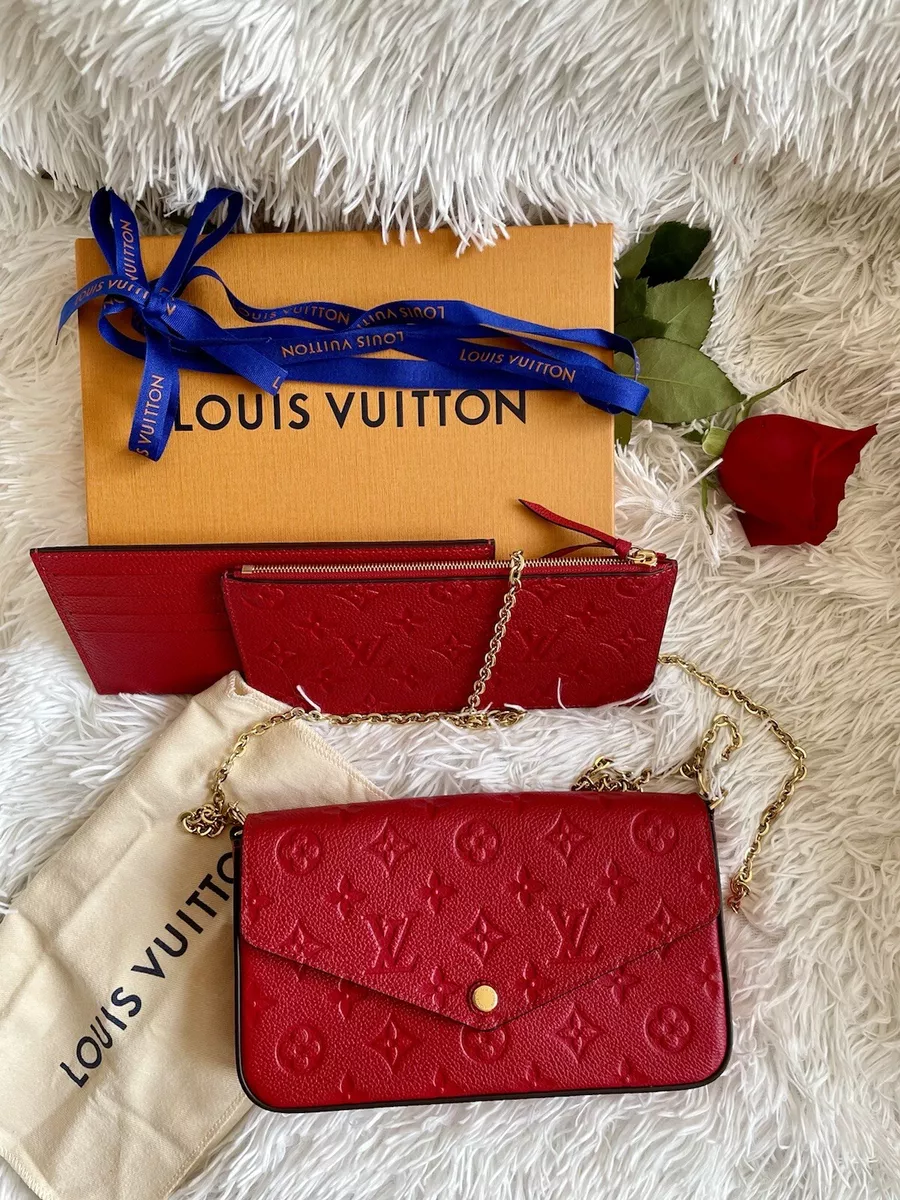 Louis Vuitton Pochette Felicie Card Holder Insert Red