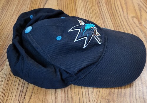 NHL San Jose Sharks Fan Favorite Strapback Black Adjustable Hat Cap - Picture 5 of 11