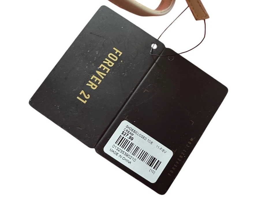 Forever 21 Tacones Punta Patente Beige Tirantes Ajustable Tobillo Correa Talla 10 Foto 4 de 4