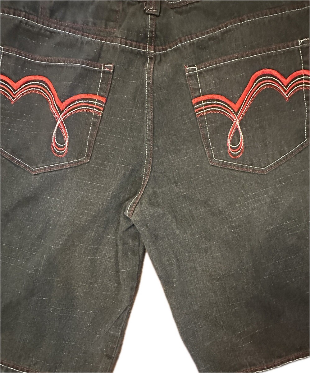 Y2K Vintage Jorts Dmax Black Sand Denim Baggy Shorts Mens