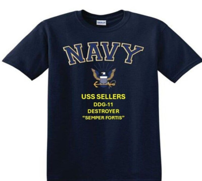 USS SELLERS  DDG-11  DESTROYER*EAGLE SHIRT*NAVY OFFICIALLY LICENSED