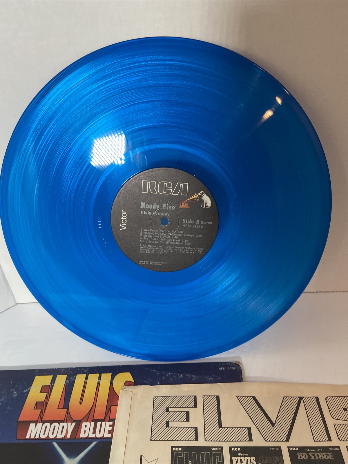 Elvis Presley Moody Blue Record Vinyl (blue) eBay