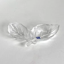 Studio Nova Leaf Song Double Leaf Dish Candy Nut Trinket New Old Stock 7 Inches
