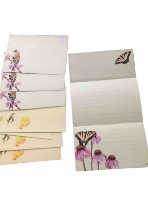 8 Bird Flowery Stationary That Fold Into Envelopes Goldfinch Shuttterstock