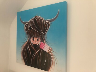 Kultige Jennifer Hogwood limitierte Auflage Leinwand - ''Fab'' 28'' x 28'' 