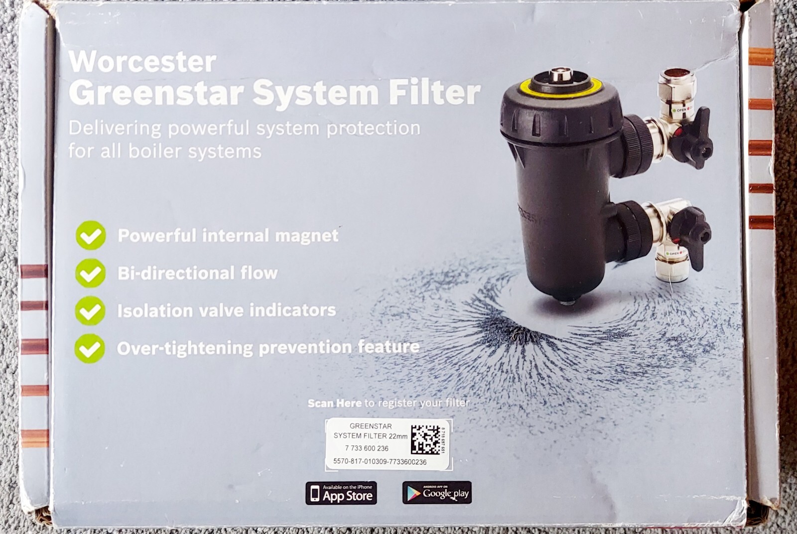 Worcester Bosch Greenstar Central Heating System Filter 22mm