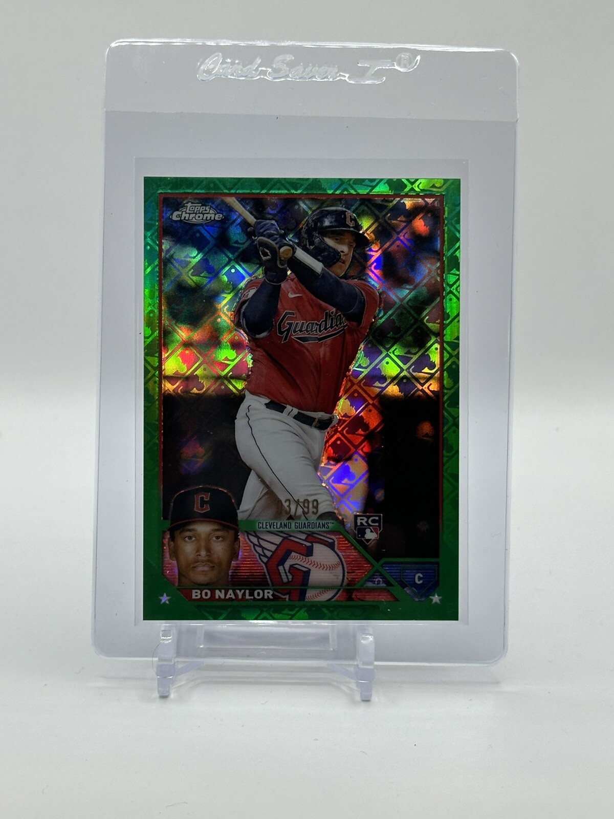 2023 Topps Chrome Logofractor Bo Naylor GREEN /99 RC Guardians