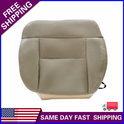Driver & Passenger Bottom Leather Seat Covers For 2005-2008 Ford F150 - Beige/Tan Color