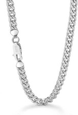 925 Sterling Silver 6MM Classical Mens Miami Cuban Link Chain Necklace 22 inch 