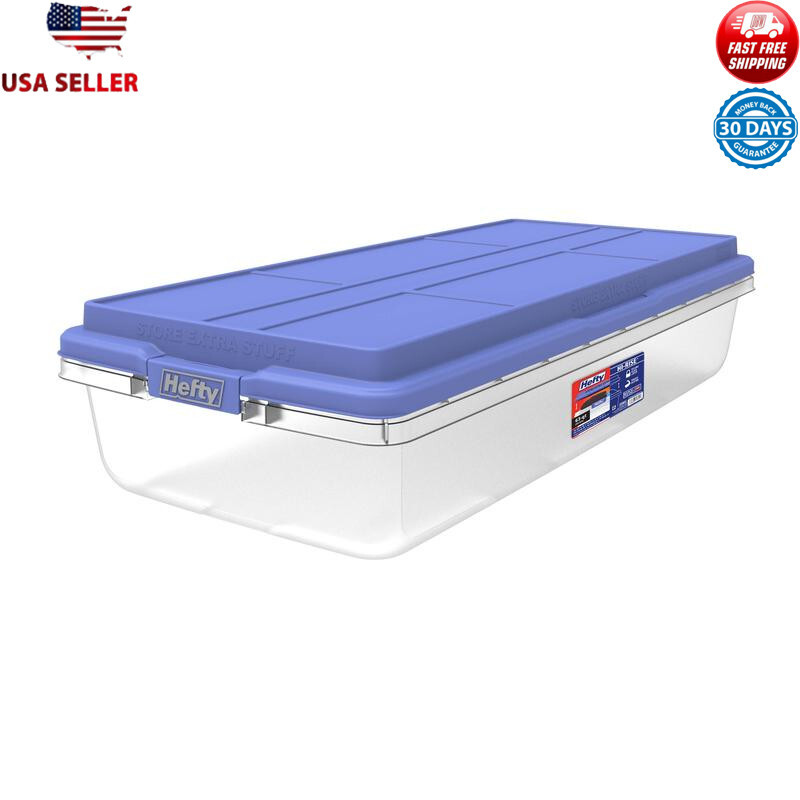 63 Qt Clear Stackable Plastic Storage Bin with Secure Lids - Durable Containers