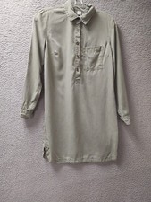 Old Navy Shirt Dress Womens XS Army Green Button Up Long Sleeve 