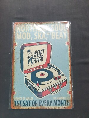 Northern Soul Mod, Ska, 60's Beat Metal Sign Plaque Retro Scooter FREE P&P