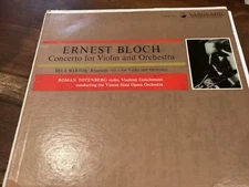 Ernest Bloch - Concerto For Violin & Orchestra, Rhapsody No. 1 VRS 1083 LP
