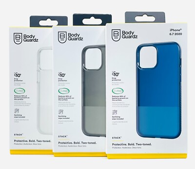 BodyGuardz Stack Case for iPhone 12 Pro Max, Clear BodyGuardz Stack Case for iPhone 12 Pro Max, Clear