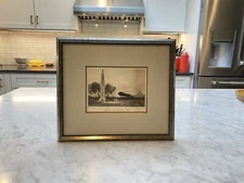 Antique Steel Engraving Das Hochkreuz Bei Bonn by G.G. Lange 1844