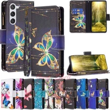 For Samsung S24 Ultra S23 S22 S21 S20 S10 S9+ Zipper Wallet Leather Case Cover