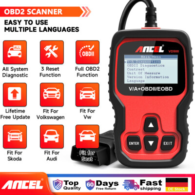 ANCEL Profi Auslesegerät KFZ Diagnosegerät Auto OBD2 Scanner ABS SRS ALLE SYSTEM