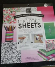 Pre-Pasted Mambi Sheets Craft 24 Full Sheets 10” x 10" Me & My Big Ideas New
