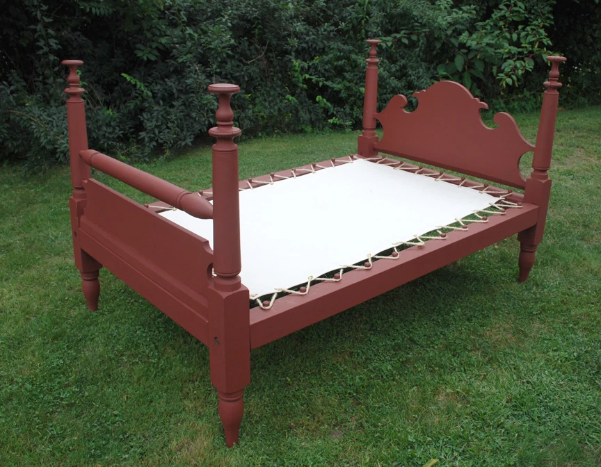 Custom Made Canvas Sacking Bottom for Rope or Peg Bed - Rope Bed Restoration - Image 3 of 4