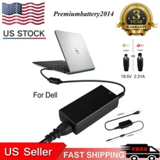 For Dell 45W 2.31A 19.5V AC Adapter LA45NM140 Laptop Charger & Power Cord US