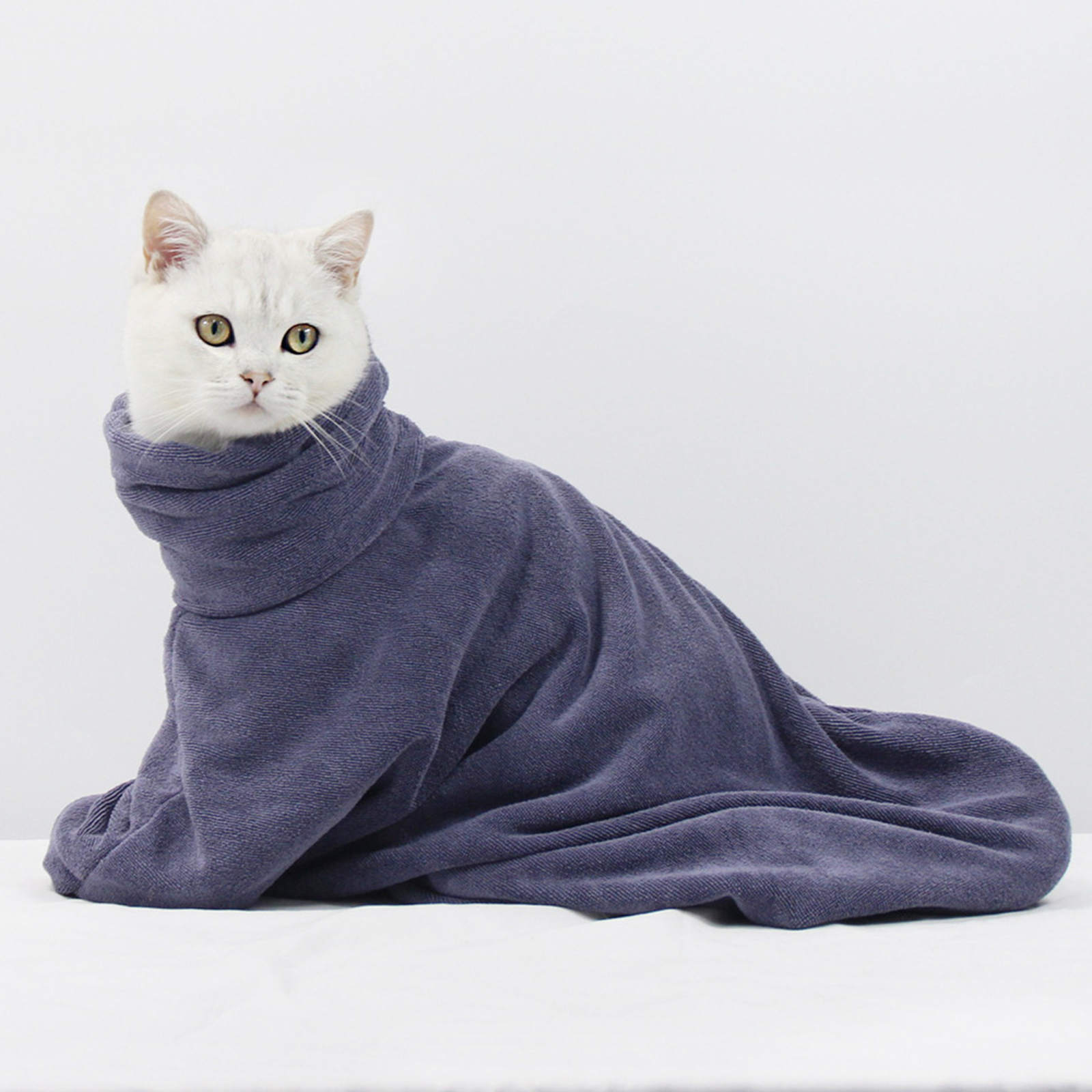 Dog Bath Robe Solid Color Keep Warm Dog Bathing Grooming Robe Fashion