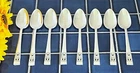 Set of 8 Oneida Community Silverplate CORONATION Teaspoons 1936