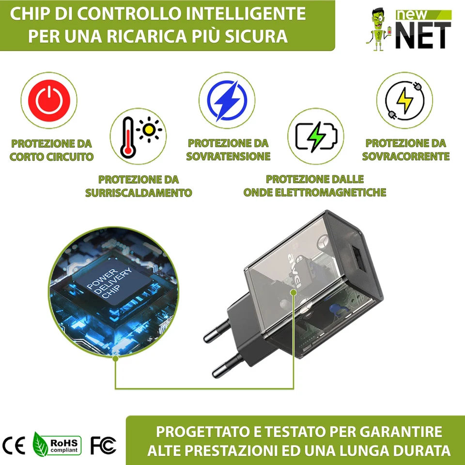 Alimentatore compatibile con i Phone 5 5c 5s 5 V 2.4 A 12 W - Immagine 2 di 4