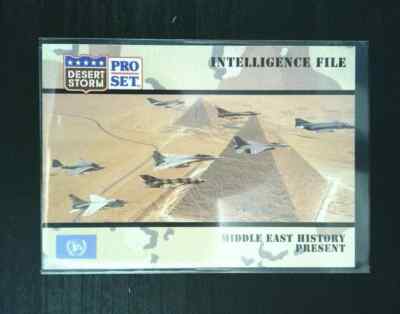 #142 Middle East History - Present 1991 Pro Set Desert Storm Intelligence File