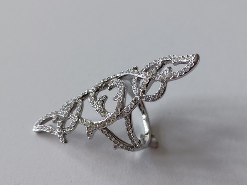 Genuine SWAROVSKI Crystal Grace Lace Filigree Ring (Rhodium Plated) - Picture 6 of 11
