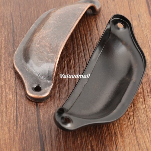 Home Use 2x Drawer Cabinet Cup Door Handles Knobs Cupboard Shell Pulls Hardware - Picture 8 of 23